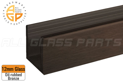High-profile U-channel for 1/2" (12mm) Glass (Oil-rubbed Bronze) High-profile U-channel for 1/2" (12mm) Glass (Oil-rubbed Bronze)