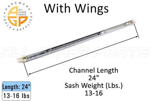 Window Sash Balances (Spring) (w Wings) (Lbs. 13-16) (Length: 24'')
