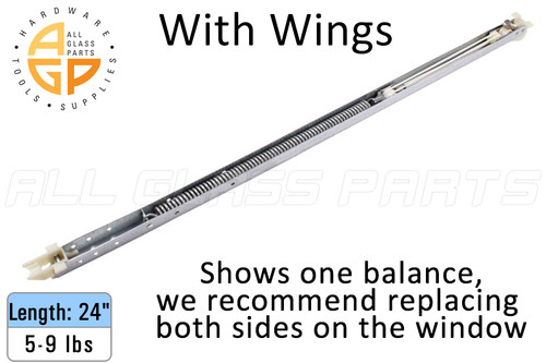 Window Sash Balances (Spring) (w Wings) (Lbs. 5-9) (Length: 24'')
