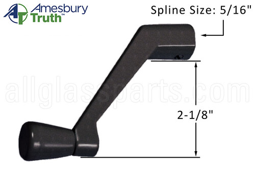 Window Crank Handle (Truth Hardware 10579) (Black)