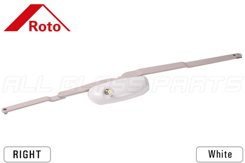Dual Arm Casement Window Operator (Roto Hardware) (White) (Right)