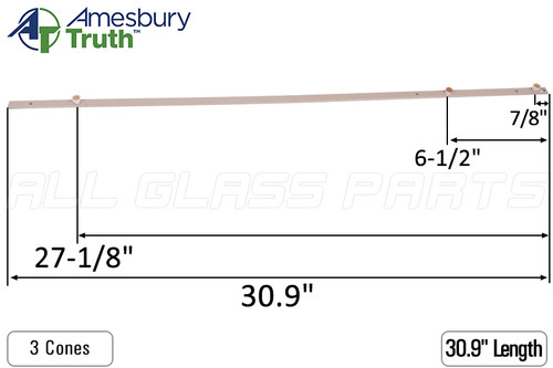 Tie Bar for Interlock Cone Roller System (Truth Hardware 120xx.92) (3 Cones) (30.9'' inches)