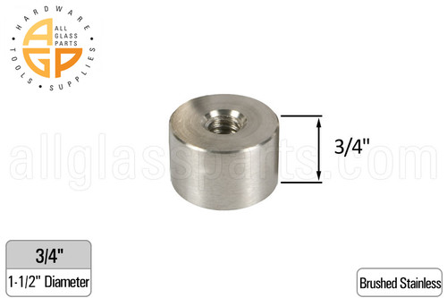 Standoff Base (1-1/2" Diameter) (Brushed Stainless) (Height 3/4")