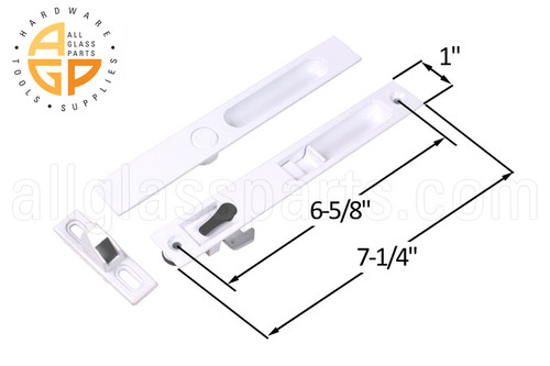 Glass Door Handle Set (White)