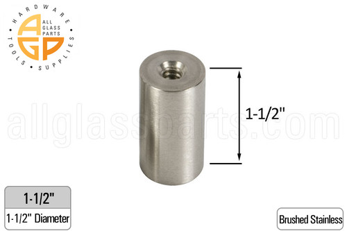 Standoff Base (1-1/2" Diameter) (Brushed Stainless) (Height 1-1/2")