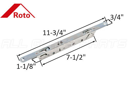 Two Point Mortise Lock (11-3/4" Length) (7-1/2" Case )