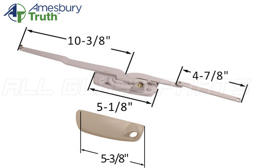 Dual Arm Casement Window Operator with Handle (Replaces 'Maxim' 50.00) (Left) (Beige) Dual Arm Casement Window Operator with Handle (Replaces 'Maxim' 50.00) (Left) (Beige)