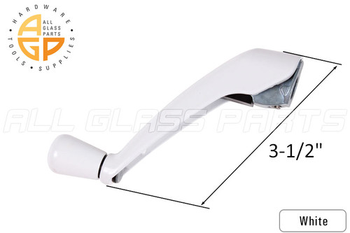 Folding Crank Handle (5/16 Hex) (White)