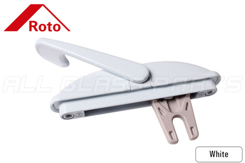 Roto Multi-Point Lock Handle (Med Fork) (1-1/8" Fork) (White)