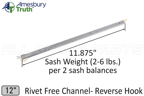 Window Sash Balance (Spring) (Reverse Hook) (lbs 2-6) (Length 12")