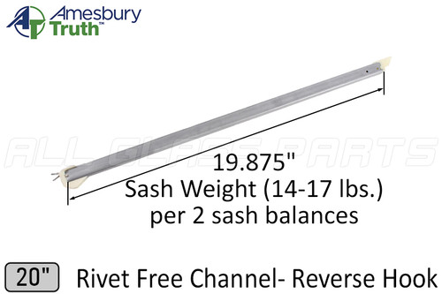 Window Sash Balances (Spring) (Reverse Hook) (lbs 14-17) (Length 20")
