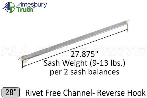 Window Sash Balances (Spring) (Reverse Hook) (lbs 9-13) (Length 28")
