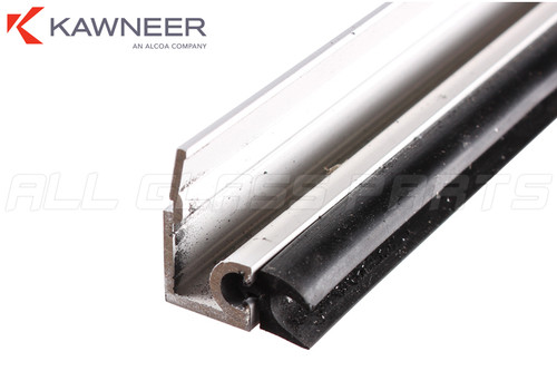 Glazing Stop (w Weatherstrip) (Clear Anodized) (10' Length)