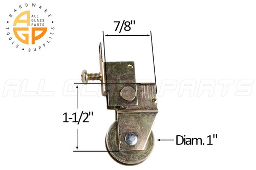 Sliding Screen Door Roller (1" Dia. Roller) (1-1/2" Length) (7/8" Width) Sliding Screen Door Roller (1" Dia. Roller) (1-1/2" Length) (7/8" Width)
