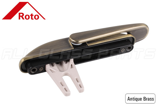 Roto Multi-Point  Lock Handle (1-1/2" Long Fork) (Antique Brass)