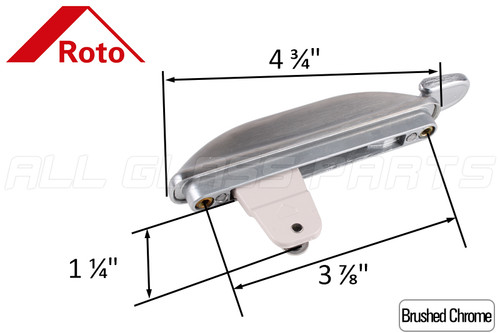 Roto Multi-Point  Pro Lock Handle (33 mm) (Brushed Chrome)