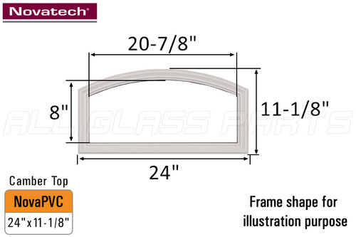 NovaPVC Doorglass Frame Insert (24" x 11-1/8") (Camber Top)