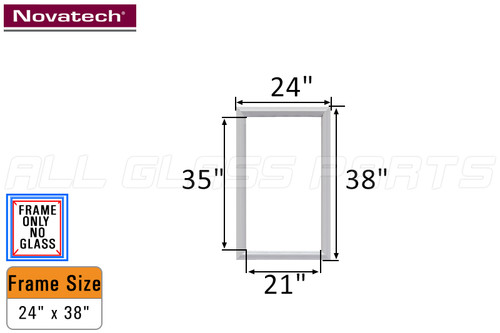 NovaPVC Doorglass Frame Insert (24" x 38")