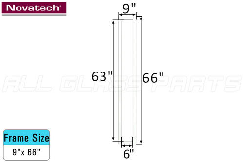 Contemporary Doorglass Frame Insert (9" x 66")