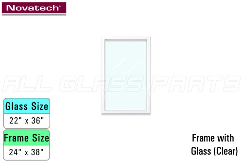 めんページ Resin Doorglass Frame & Glass Size 22