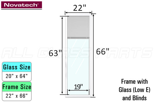 Resin Doorglass Frame & Glass Size 22