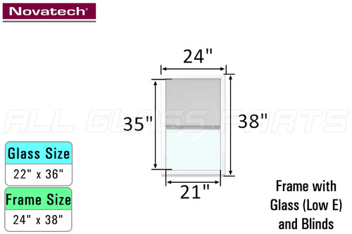 Resin Doorglass Frame & Glass Size 22