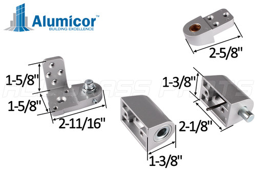 Commercial Pivot Set (Left) (Aluminum) (Alumicor) Commercial Pivot Set (Left) (Aluminum) (Alumicor)