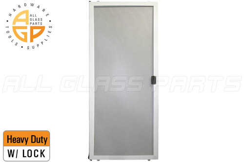 Do-It-Yourself Sliding Screen Door Kit (Heavy Duty w/ Lock) (36" x 98") (White) Do-It-Yourself Sliding Screen Door Kit (Heavy Duty w/ Lock) (36" x 98") (White)