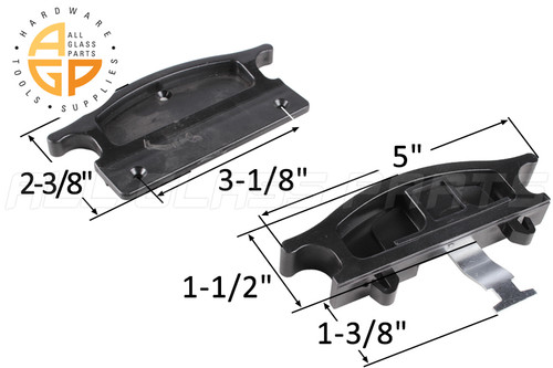 Screen Door Handle (Black) (5" Length) (1-1/2" Width)