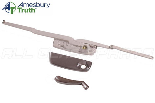 Dual Arm Casement Window Operator with Handle (Replaces 'Maxim' 50.00) (Left) (Brown)