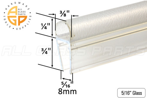 Shower Door Sweep for 8mm Glass
