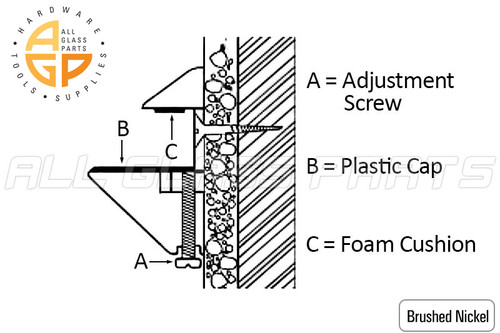 Adjustable Shelf Clamp (Brushed Nickel)
