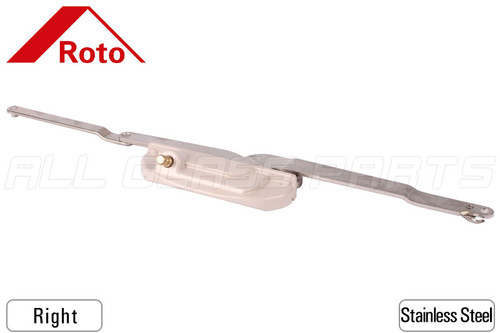 Dual Arm Casement Window Operator (OP08-7654) (Roto) Stainless Steel (Left)