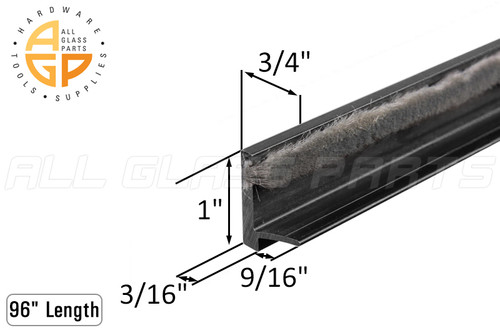 Astragal With Weatherstrip (Black) (96" Length)