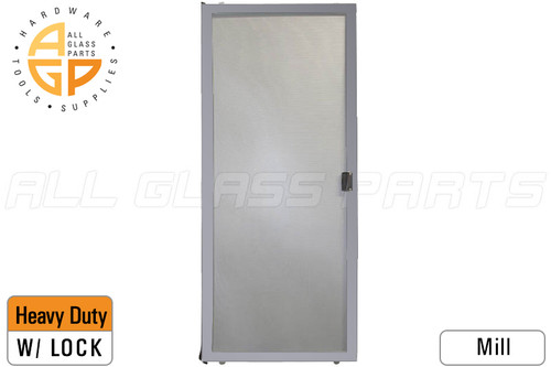 Do-It-Yourself Sliding Screen Door Kit (Heavy Duty w/ Lock) (36" x 98") (Mill)