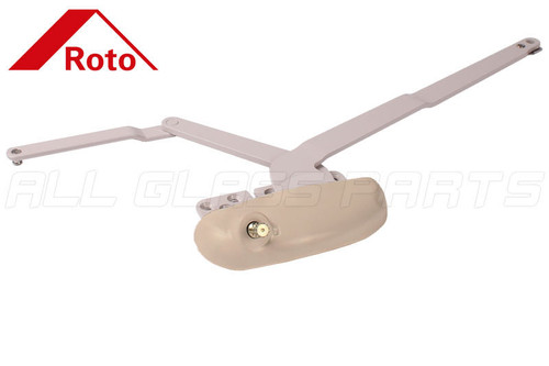 Dual Arm Casement Window Operator (Roto Hardware) (Almond) (Right)