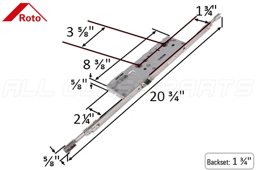 Main Lock (Roto) (1 3/4" BACKSET)