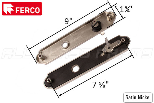 Handle and Plates Trim Kit w Key (Capri) (Satin Nickel)