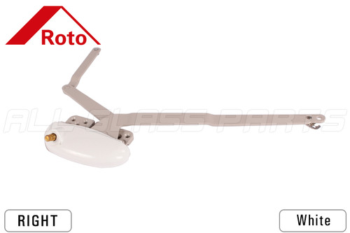 Dual Arm Casement Window Operator (Roto) (White) (Right) (OP06-7505)