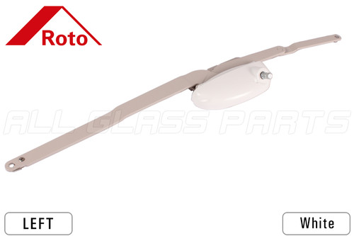 Dual Arm Casement Window Operator (Roto) (White) (Left) (OP06-7504)