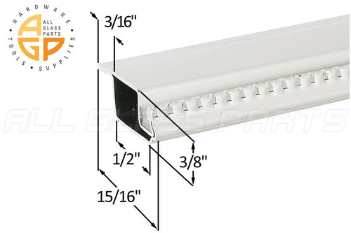3/8" Flanged Window Screen Framing (White) (80" Length)