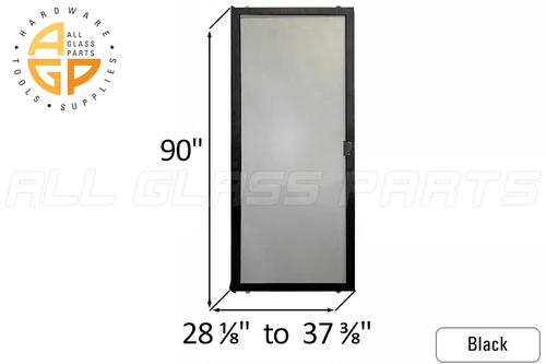Do-It-Yourself Sliding Screen Door Kit (28-1/8 to 37-3/8 x 90'') (Black)