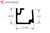 Door Stop (Kawneer) (Clear Anodized) (Square Profile)