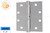 Ball Bearing Mortise Butt Hinge (Satin Nickel) (4 x 4'')