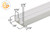 Lower Track for Sliding Glass or Wood Door Panels - For 1/4" Thick Material (White)