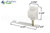 Sliding Glass Door Lock w Keeper (Truth Hardware) (White)