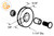 Sliding Screen Door Wheel (1-1/4'' Diameter) (5/16'' Width) (3/8'' Internal Diameter)