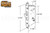 Mortise Lock (45-degree Keyway) (Adjustable)