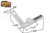 Corner Plunger Lock (White)