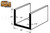 U Channel (Brushed Nickel) (3/8'' x 3/8'')